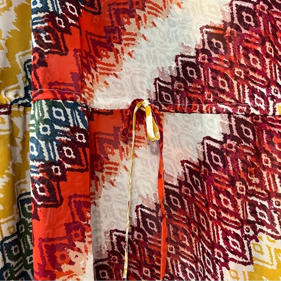 Lane Bryant Colorful Lightweight Tie Front Shawl Poncho - Size 22/24 - Picture 4 of 10